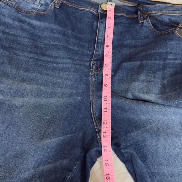 DG2 by Diane Gilman Classic Stretch Denim Swirl Bootcut Jean Midtone Sz 20W NWT - Picture 5 of 6